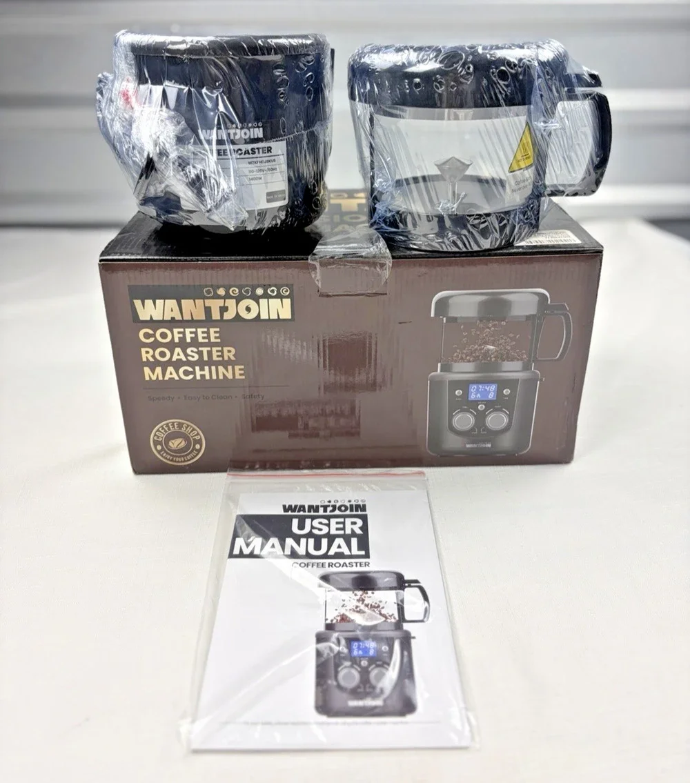 WANTJOIN Air Coffee Roaster 100g 2.35oz 1200W Programmable Display